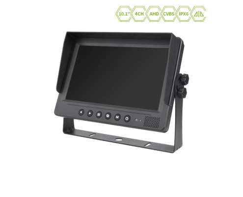 JY-M1002 10.1 Inch waterproof four channel digital lcd monitor with recording function8.93