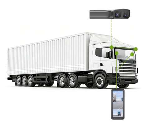 UN ECE R46 Certificated 12.3 Inch Split View Screen 1080p Bus Truck Electronic Rear View Mirror System323