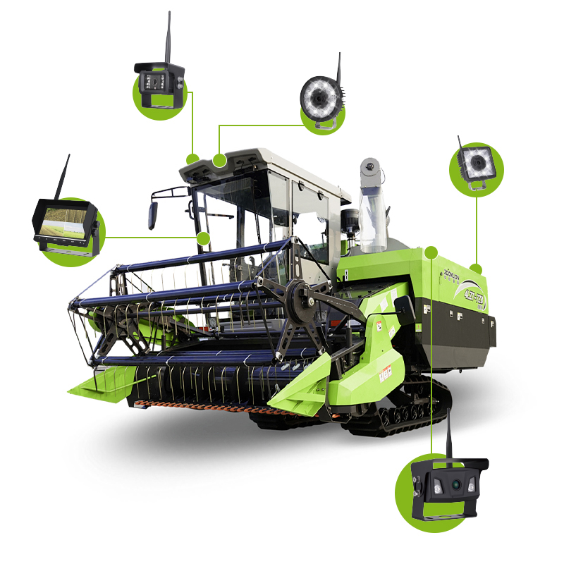 7 inch wireless ahd night vision work light camera system for agricultural machinery112