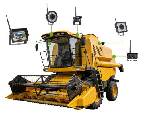 7 inch wireless ahd night vision work light camera system for agricultural machinery119