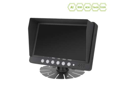 JY-MS07 7 inch HD AI Vehicle Monitor with BSD & Pedestrian-Vehicle Detection10
